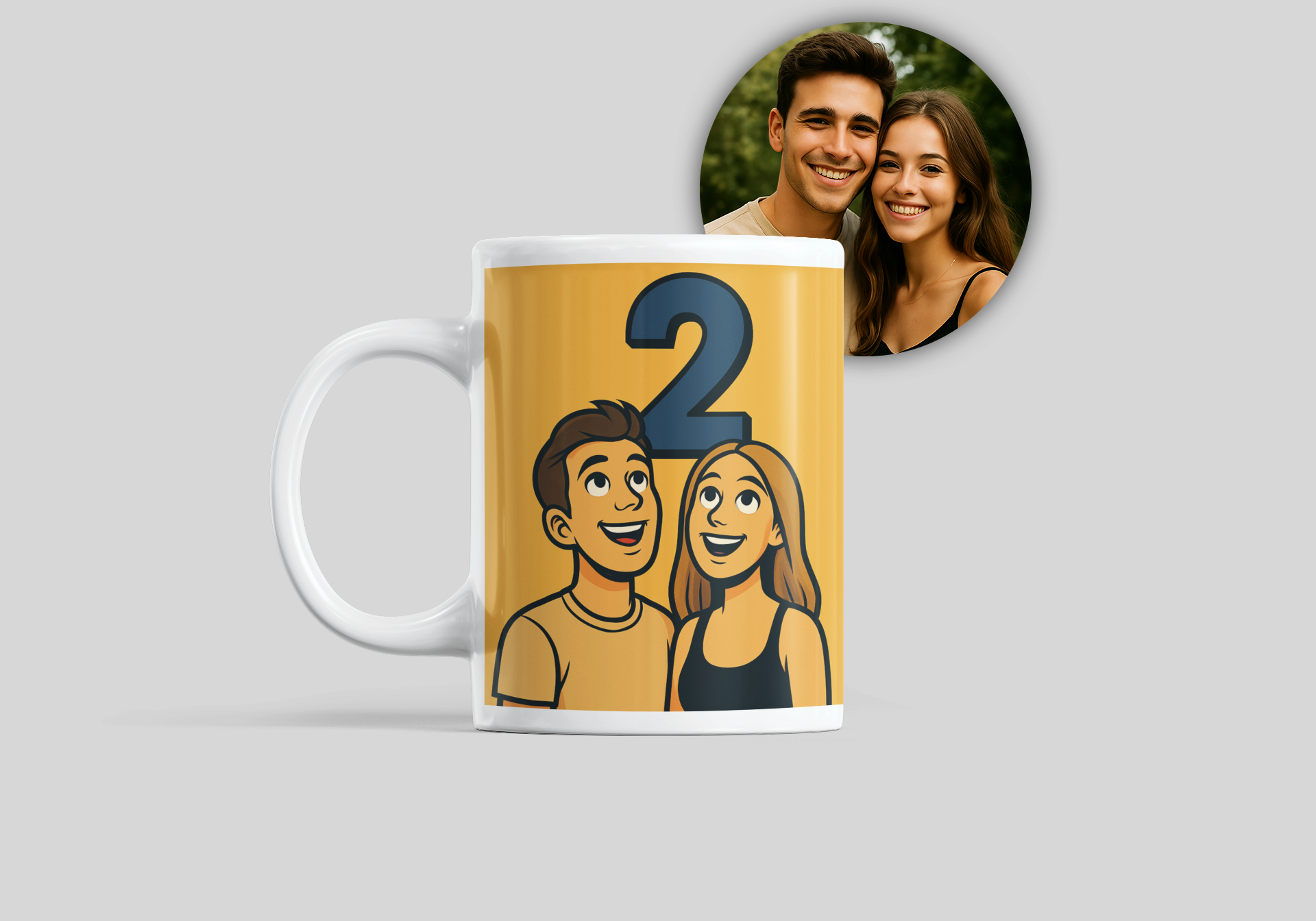 Jahrestag Tasse im Comicstyle 💕 GearPrint