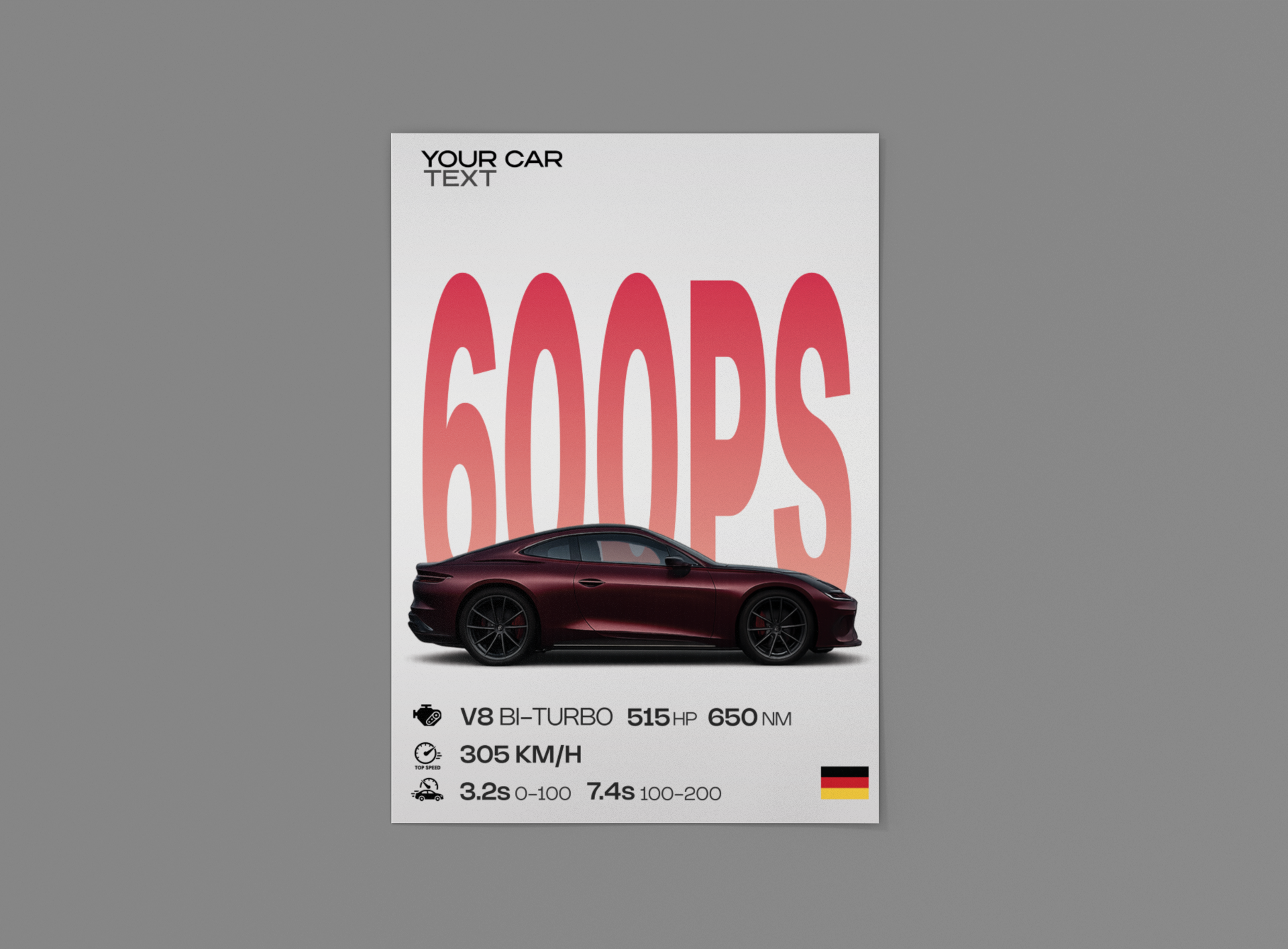 Dein Auto, Dein Poster - Showtime Edition GearPrint